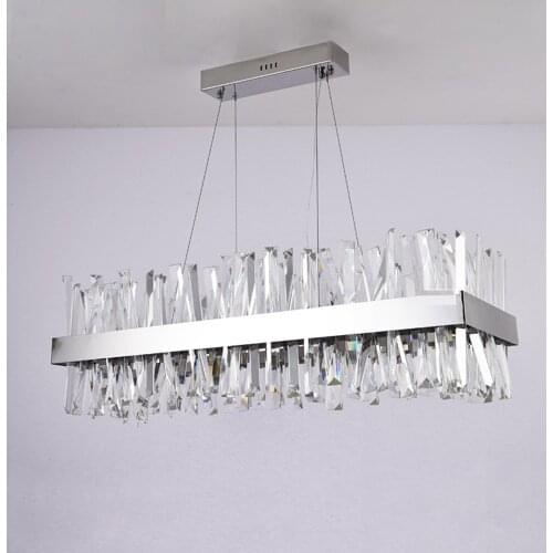 Modern Luxury LED Crystal Chandelier Lighting Fixture in Chrome / Gold Pendant Light For Dinning Room AC110-240V