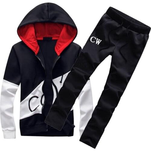 Fire sale Men Set 2021 High-quality Sporting Suit Print Sweatsuit Male Sportswear Jackets Hoodie with Pants Plus Size