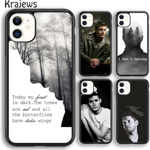 Krajews dean winchester supernatural Phone Case Cover For iPhone 5s SE 2020 6s 7 8 plus X XS XR 11 12 mini pro max coque Shell