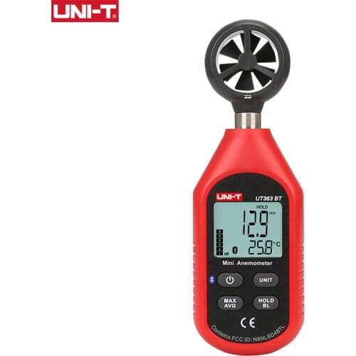 UNI-T UT363/363s/363bt Handheld Anemometer Digital Wind Speed Measurement Temperature Tester LCD Display Air Flow Speed Meter