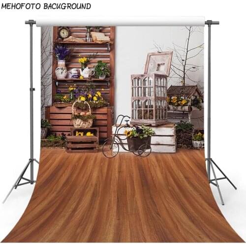 Vintage Wooden Bookshelf Photography Backdrop Newborn 5x7 White Wall Books with Vinyl Flooring Photo Studio Props for Children