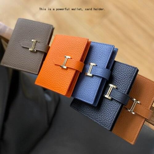 Ladies Leather Wallet Standard Wallet First Layer Cowhide Short Multi-function Card Holder Summer 2021 New Casual Simple Fashion