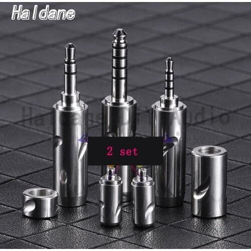 Haldane 2 sets 4.4mm 2.5mm 3.5mm MMCX Plug Jack Connector Audio Adapter with Furutech