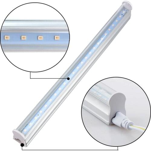 24 LED Grow Light Bar Indoor Hydroponics Plants Flower Grow Lamps Straps For Indoor Greenhouse Grow Tent Plants Light Adapter