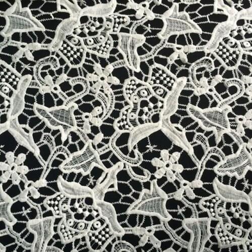 5yds High Quality African Cord Guipure Lace Fabric 2017 French Embroidered Laces Fabric For Sewing Nigerian Women Wedding Dress