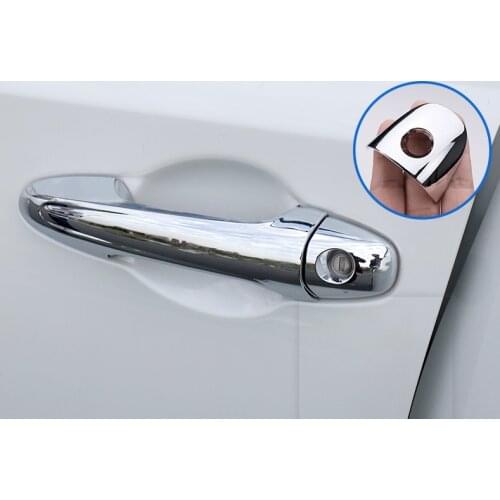 Car Exterior Chrome Side Door Handle Cover Trims For Toyota RAV4 RAV-4 2013 2014 2015 ABS Chrome 8PCS/SET