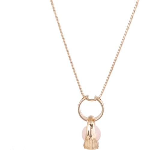 European and American style fashion personality jewelry snakeskin chain drip natural stone necklace for women