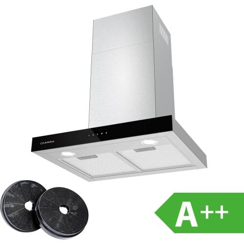 CIARRA CBCS6102 Touch Control Chimney Cooker Hood 60 cm Wall Mount Stainless Steel Recirculating Kitchen [Energy Class A++]