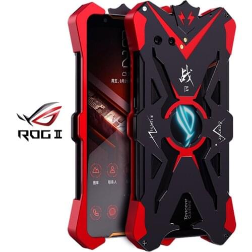 For Asus ROG Phone II ZS660KL Original ZIMON Shockproof Heavy Duty Armor Metal Aluminum Phone Case For Asus ROG Phone 2 Case