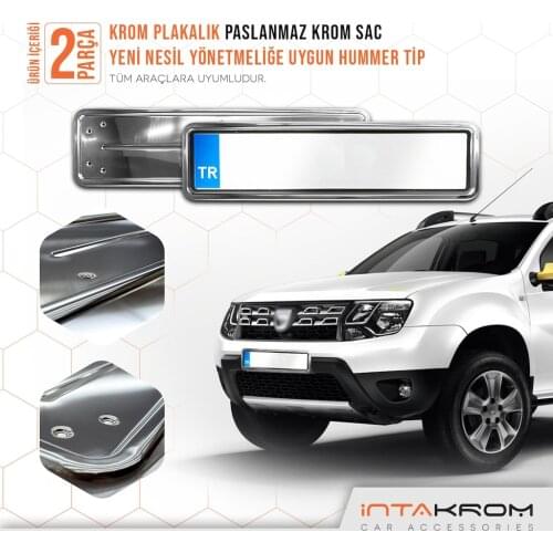 For Dacia Duster Chrome Plates Of Hummer type 2 PCs Chrome Styling Accessories Car Track Modified Designed Stainless steel