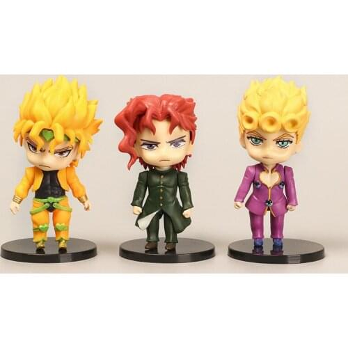 JoJos Bizarre Adventure 5 Pcs/Set Giovanna Bruno Mista JOJO Mini Cute Standing Ver. PVC Action Figure Model Toy Gift 10cm