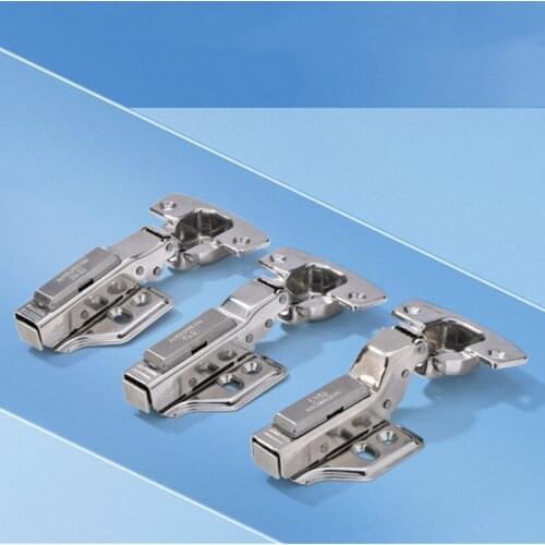 Home Cabinet Door Hydraulic Hinges Stainless Steel Silent Hinge Damper Buffer Cupboard Door Connector Furniture Hardware