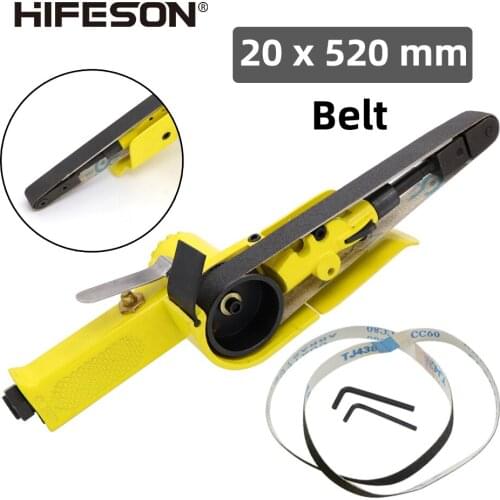 HIFESON Air Belt Sander Sanding Belt Adapter Pneumatic DIY Sanding Belt Angle Grinder Grinding Tool Welding Parts 20*520mm