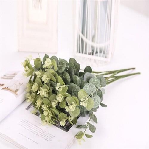 Fake plant Leaves Green Plant Artificial Plants Green Plastic succulent plant Leaves Garden Home Decoration artificial grass