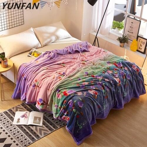 Beautiful Flannel Blankets sofa bedding flowers throw blankets winter soft warm blankets adult twin full queen girls blankets