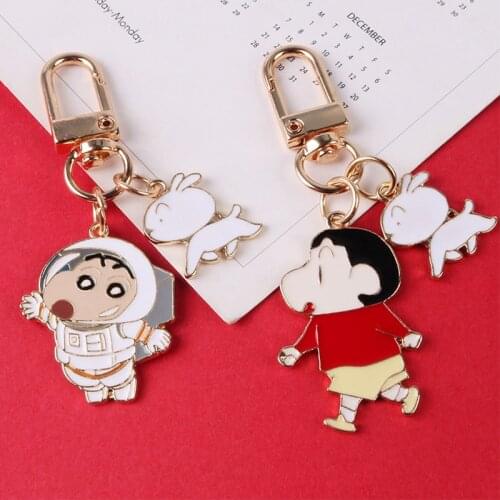 Metal Cartoon Dog Keyring Cute Anime Keychain For Women Key Chains Car Bag Pendent Airpods Key Chains Jewelry