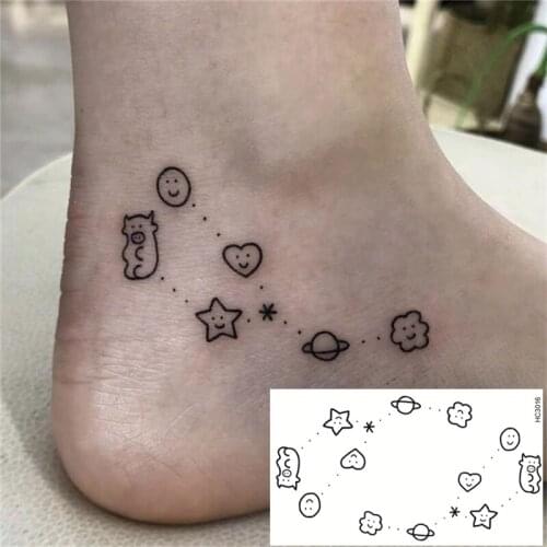 Nu-TATY 25 set Ins style Tattoo stickers waterproof durable girl cute cartoon dark series ankle stickers