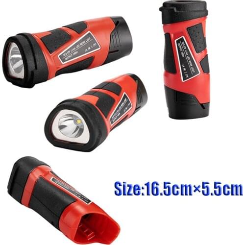 Newest For Milwaukee 10.8V-12V Li-ion battery M12 Handheld LED Light 3W Lamps Flashlight high quality free shiping