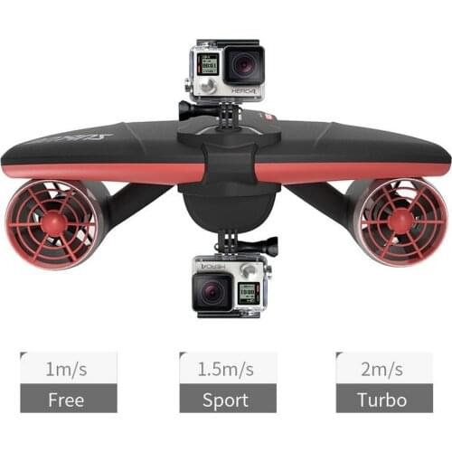 2020 New Seabow Underwater Scooter Tri-speed Switch Seascooter for Scuba Better Than Outdoor Fitness Equipment Flame Red