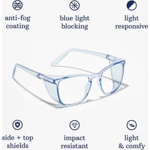 Anti Fog Goggles Glasses Side Shields Anti Blue Light protection Eye Glasses XX9D