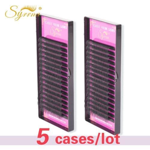 Syrrna All Sizes Individual Eyelashes C CC D DD Natural False Eyelash Faux Mink Classic Eyelash Lash Extension Silk Cilia 7-15mm