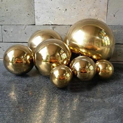 Coming Stainless Steel Titanium Gold Hollow Ball Seamless Home&Garden Decoration Mirror Ball Sphere Party Decoration
