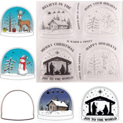 Silicone Clear Stamps CUTTING DIES For Scrapbooking STENSICLS CHRISTMAS PAPER Album Cards MAKING Transparent RUBBER Stamping