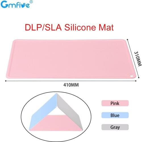 GmFive Silicone Mat Resin Mat 410*310mm Blue/Gray/Pink Light-Curing Silicone Pad Clean Protection For UV DLP SLA 3D Printer Part