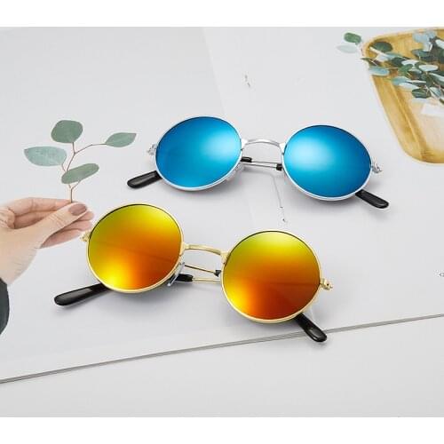 Fashion Retro Round Sunglasses Women Sun Glasses Lens Alloy Sunglasses female Eyewear Frame Driver Goggles Car Accessories