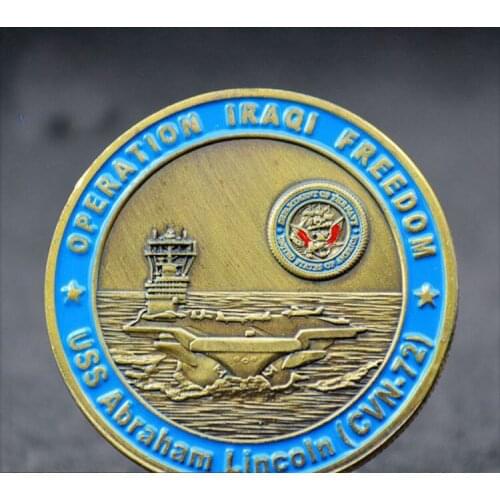 USA Archangel Law Enforcement Sanit George Pray And Free Uss Abraham (cvn-72) Military Challenge Coin Collection