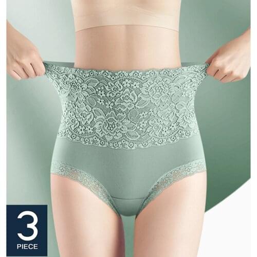 High Waist Women Lace Briefs Female Sexy Underpant Breathable Comfortable Panties Butt Lift Up Slimming Body Shaping Underwears