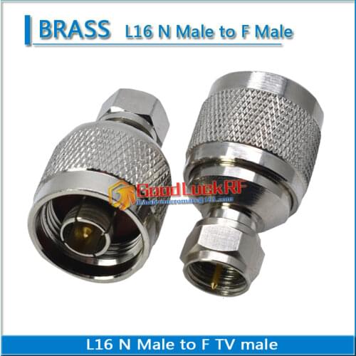 F To N Connector Socket F Male To N Male Plug F- N Nickel Plated Straight Coaxial RF Adapters 50ohm