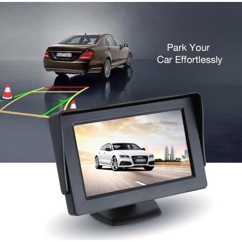 4.3 inch TFT LCD Car Monitor 150° Rotating Reversing Display Parking Intelligent System for Backup Reverse Camera Support DVD