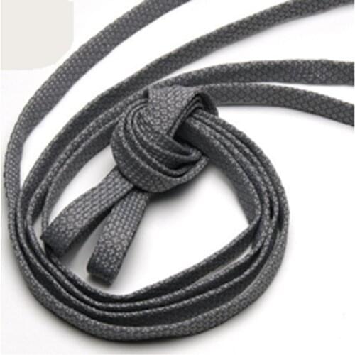 1pair New Flat Reflective Shoelaces Runner Weave Tape Athletic Safety Shoe Laces Bootlaces Strings For Running boots