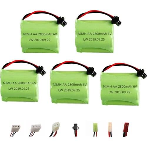 6v 2800mah NiMH Battery For Rc toys Cars Tanks Trucks Robots Guns NiMH Battery AA 6v 700mah Batteries Pack For Rc Boat 5PCS