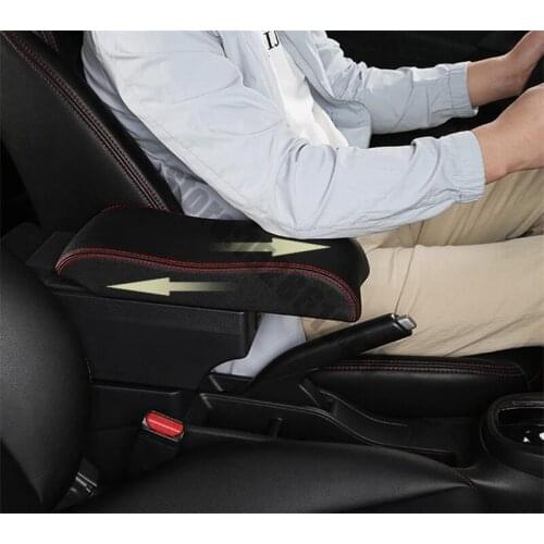 For Nissan March 2010-2015 ABS Central armrest box lid storage box Armrest box Lengthen Heighten Retrofit Car styling