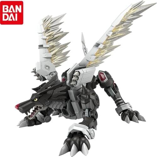 Bandai Figure Rise Assembly Model Anime Digimon Adventure Black Metal Garurumon Metalgarurumon Action Figure Toys Gifts For Kids