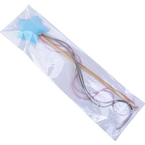 Pet Cat Teaser Toys Plush Star Bell Tassel Wand Cat Catcher Teaser Stick Cat Interactive Toys with Mini Bell Catnip