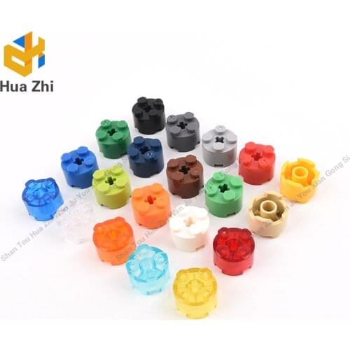 Building Blocks Parts 3941 10PCS Brick Round 2 x 2 with Axle Hole LEGOING MOCS Education