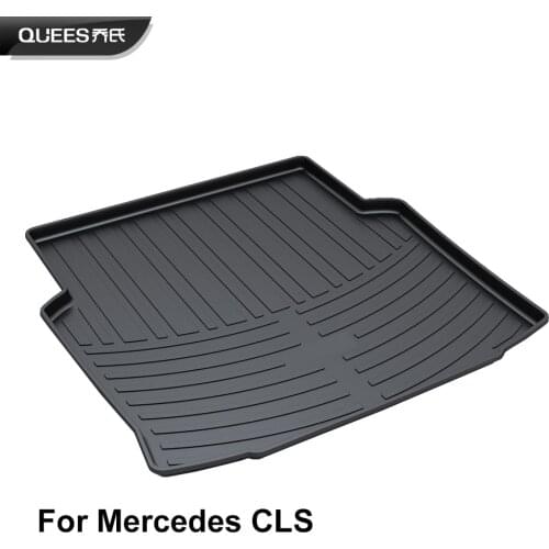 QUEES Custom Fit Cargo Liner Boot Tray Trunk Floor Mat for Mercedes Benz CLS Class W218 2011 2012 2013 2014 2015 2016 2017 2018