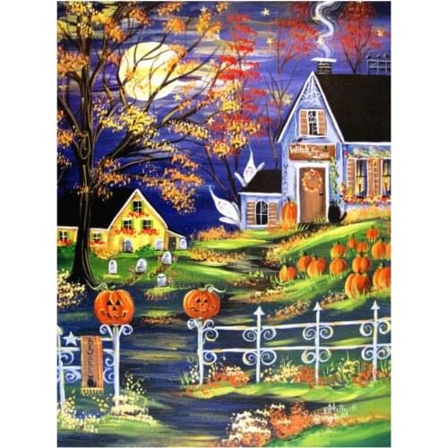 Cartoon Embroidery Mosaic Craft Halloween Diamond Painting Kits Crystal Picture Wall Paper Rhinestone Drawing Christmas Gift