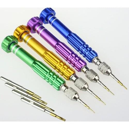2Pcs 5 in 1 Precision Metal Screwdriver Set for Apple iPhone Disassemble Teardown Opening Repair Fix Tools Kit