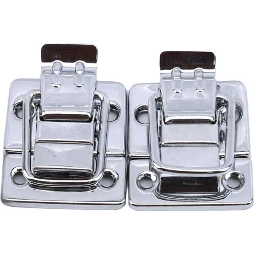 Stainless Steel Chrome Latch Toolbox Buckle Instrument Box Lock File Box Buckle Cosmetic Case Aluminum Tool Box Buckle