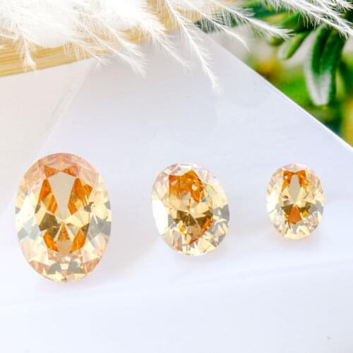 New Arrival Oval Loose Cubic Zirconia Stone Nails Decoration Zircon Stone Synthetic Gems For Jewelry Pointback Zircon Stones