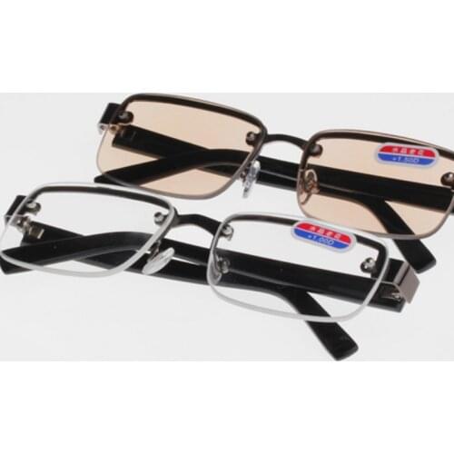 Rimless classic style glass lenses Reading Glasses Plain mirror Men women Unisex Eyewear 0 +1.0 +1.5 2.0 2.5 3.0 3.5 4.0