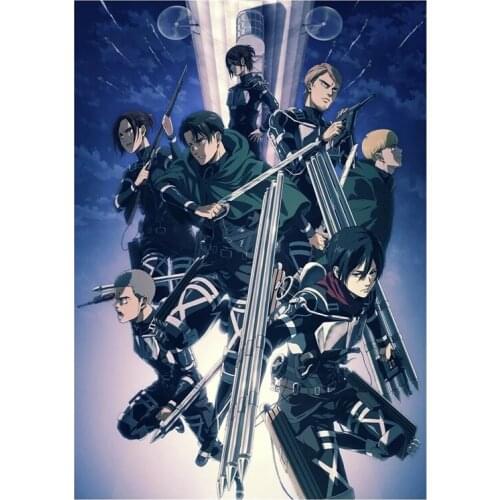Attack on Titan Posters Japanese Anime Canvas Painting Prints Clear Image Room Bar Home Wall Art Painting Big Size Picture