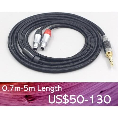 LN007523 6.5mm XLR Super Soft Headphone Nylon OFC Cable For Sennheiser HD800 HD800s HD820s HD820 Dharma D1000 Earphone