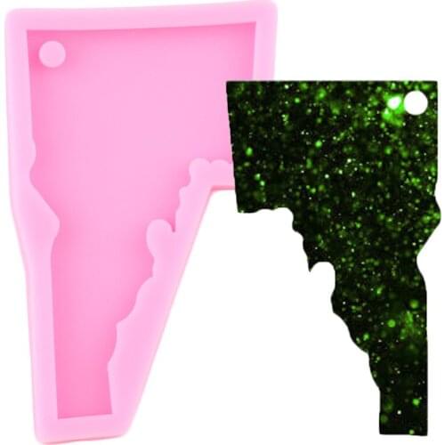 Super Glossy Map Of Idaho Silicone Mold Keychain Making Molds Polymer Clay Pendant Moulds DIY Handmade Jewelry Mould