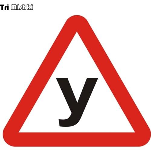 Tri Mishki WCS527 15.7x14cm new driver Student at the wheel car stickers warnning mark Triangle and Y auto automobile decals
