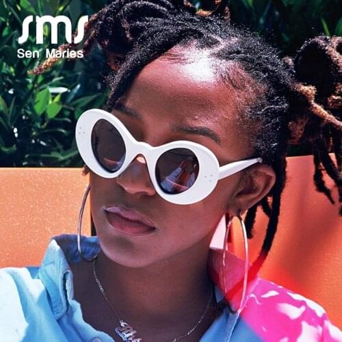 Vintage Oval Sunglasses Men Luxury Brand Fashion Glasses Women 2020 Black Red Colorful Punk Sunglasses Ladies Eyewear UV400 Men